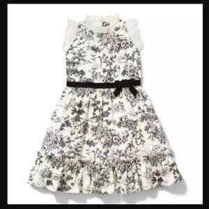 Janie and Jack Black and White Toile Dress Size 8